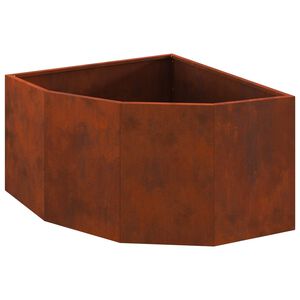 vidaXL Jardini&egrave;re d'Angle Rouill&eacute; 60 x 60 x 35 cm Acier patin&eacute;