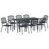 vidaXL Ensemble de salle &agrave; manger pour jardin 9 pc Anthracite