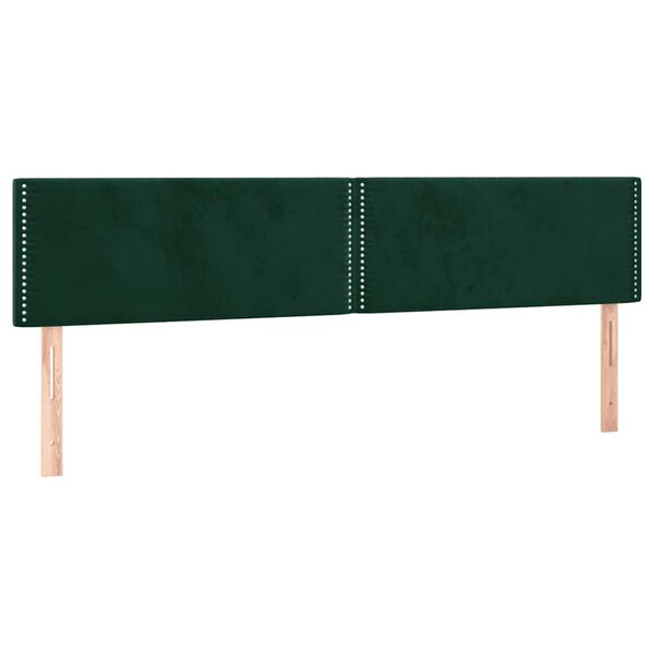vidaXL T&ecirc;tes de lit Vert fonc&eacute; 180x5x78/88 cm Velours