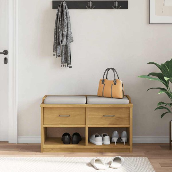 vidaXL Banc de couloir SANDNES 87x40x50 cm bois de pin massif