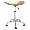 vidaXL Chaise de bureau Crème Similicuir