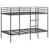 vidaXL Lit superpos&eacute; sans matelas noir 100x200 cm acier
