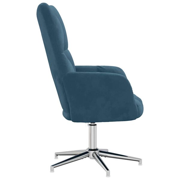 vidaXL Chaise de relaxation Bleu Velours