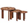 vidaXL Tables basses gigognes 3 pcs Multicolore Bois massif recycl&eacute;