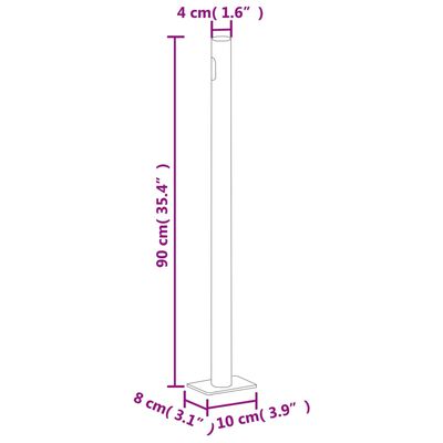 vidaXL Auvent latéral rétractable Rouge 140x1000 cm