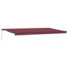 vidaXL Auvent r&eacute;tractable automatique bordeaux 600x300 cm