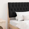 vidaXL Tête de lit capitonnée Noir 90 cm Pin massif