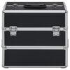 vidaXL Mallette à maquillage 37x24x35 cm Noir Aluminium
