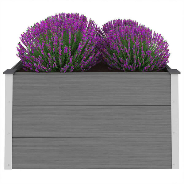 vidaXL Lit surélevé de jardin WPC 100x100x54 cm Gris