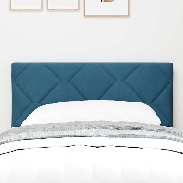 vidaXL Tête de lit avec tête de lit Bleu foncé 80 cm Velours