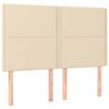 vidaXL Cadre de lit sans matelas cr&egrave;me 140x190 cm tissu
