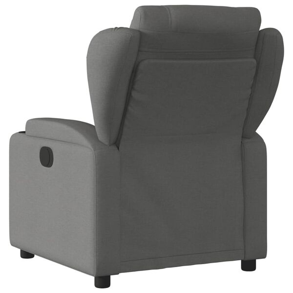 vidaXL Fauteuil inclinable en tissu gris fonc&eacute;