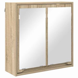 vidaXL Armoire Miroir de Salle de Bain Ch&ecirc;ne Sonoma 60 x 20 x 60 cm