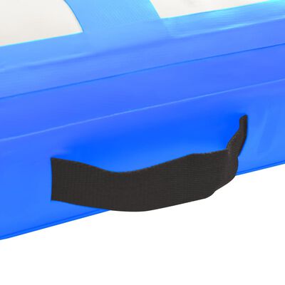 vidaXL Tapis gonflable de gymnastique avec pompe 300x100x15cm PVC Bleu