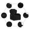 vidaXL Fauteuil inclinable électrique noir tissu