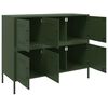 vidaXL Buffet vert olive 100,5x39x79 cm acier