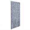 vidaXL Moustiquaire Bleu blanc et argent&eacute; 100x220 cm Chenille