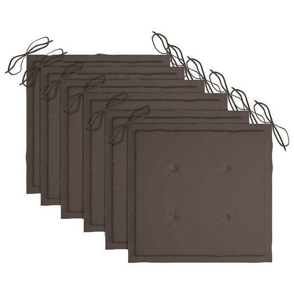 vidaXL Chaises pliables d'ext&eacute;rieur lot de 6 et coussins Bois d'acacia