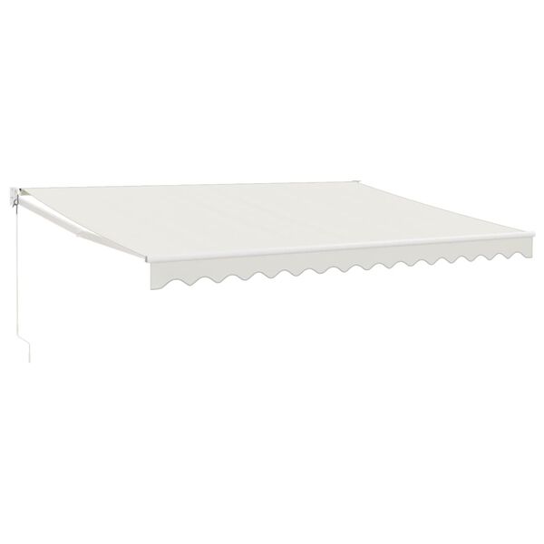 vidaXL Auvent r&eacute;tractable cr&egrave;me 4x3 m tissu et aluminium