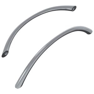 vidaXL Poign&eacute;e 2 pcs Argent&eacute; 107 x 3.6 x 23 mm Acier inoxydable