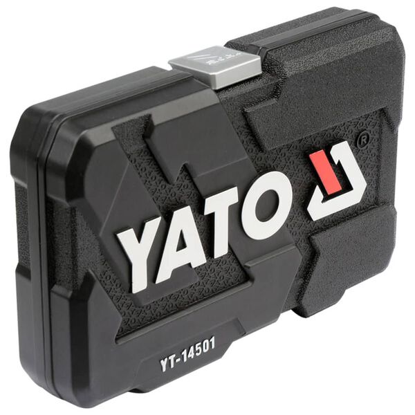 YATO Kit d'outils YT-14501 de 56 pi&egrave;ces M&eacute;tal Noir