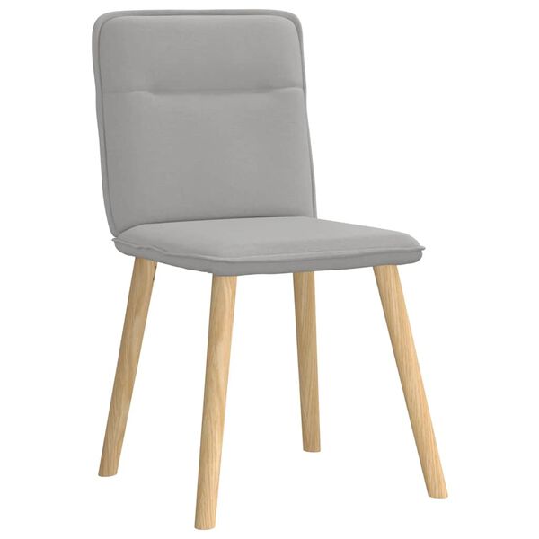 vidaXL Chaises &agrave; manger lot de 4 gris nuage tissu