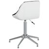 vidaXL Chaises &agrave; manger pivotantes lot de 4 noir et blanc similicuir