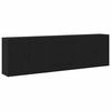 vidaXL Buffet Ch&ecirc;ne noir 240 x 33 x 70 cm Bois d'ing&eacute;nierie