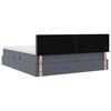 vidaXL Lit de Rangement avec matelas Gris fonc&eacute; 100 x 200 cm