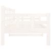 vidaXL Lit de jour sans matelas blanc bois de pin massif 80x200 cm