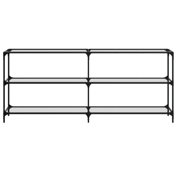 vidaXL Table console avec dessus en verre transparent 194,5x30x81 cm