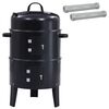 vidaXL Grill ext&eacute;rieur &Oslash; 40 x 80 cm Acier Noir