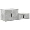 vidaXL Armoire de rangement 2 pcs Gris b&eacute;ton 108 x 41 x 40 cm