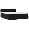 VidaXL Cadre de lit ottoman avec matelas noir 160x200 cm velours