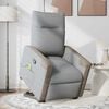 vidaXL Fauteuil de massage inclinable Gris clair Tissu