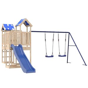 vidaXL Aire de jeux d'ext&eacute;rieur bois de pin massif