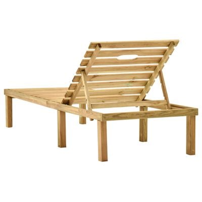 vidaXL Chaise longue Bois de pin imprégné