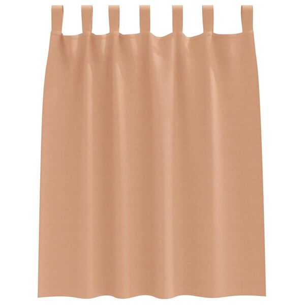 vidaXL Rideaux occultants avec anneaux 2 pcs Marron Clair 140 x 140 cm