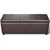 vidaXL Banc long de rangement bois marron