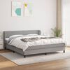 vidaXL Sommier &agrave; lattes de lit avec matelas Gris clair 160x200cm Tissu
