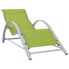vidaXL Chaises longues lot de 2 avec table Aluminium Vert