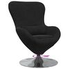 vidaXL Fauteuil &oelig;uf Noir Velours