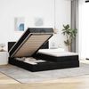 VidaXL Cadre de lit ottoman avec matelas noir 180x200cm tissu