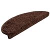 vidaXL Tapis d'escalier 15 pi&egrave;ces 65 x 21 x 4 cm Marron Demi-rond Grand