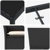 vidaXL Ensemble de salle &agrave; manger pour jardin 7 pcs Noir polyrotin