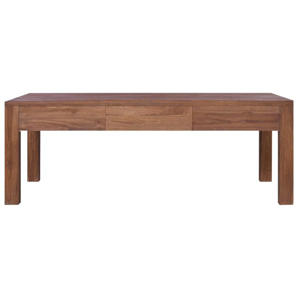 vidaXL Table basse 110x60x40 cm Bois de teck massif