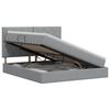 vidaXL Lit avec rangement et matelas Gris clair 180 x 200 cm tissu