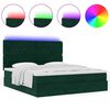 VidaXL Cadre de lit ottoman avec matelas vert fonc&eacute; 180x200cm velours