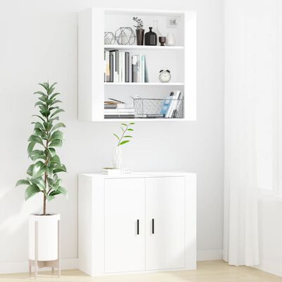 vidaXL Armoire murale Blanc 80x33x80 cm Bois d'ingénierie