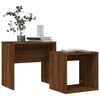 vidaXL Tables basses gigognes 2 pcs ch&ecirc;ne marron bois d'ing&eacute;nierie